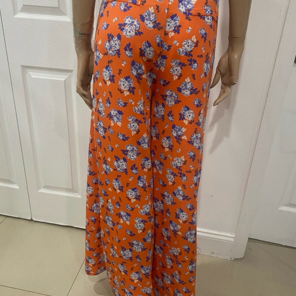 Brand New Nordstrom by J.O.A. Los Angeles Orange and Blue Wide Leg Pants